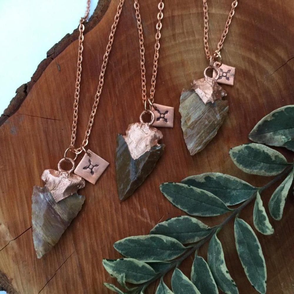 Copper Electroformed Arrowhead Necklace - image 2